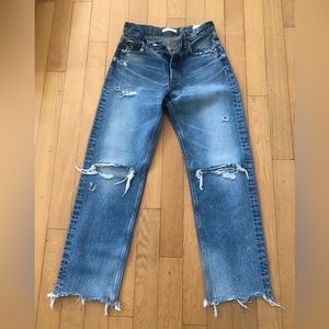 Moussy Vintage Odessa Wide Straight Color: Blue Size 26 Brand new never worn.